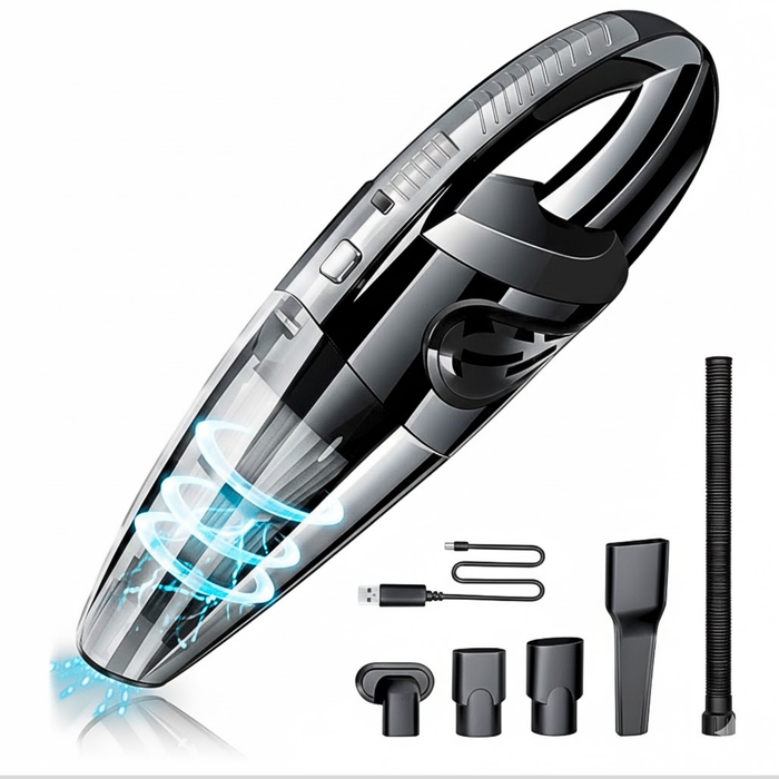 Aspiradora De Mano Inalámbrica 120w Recargable Alta Potencia Negro