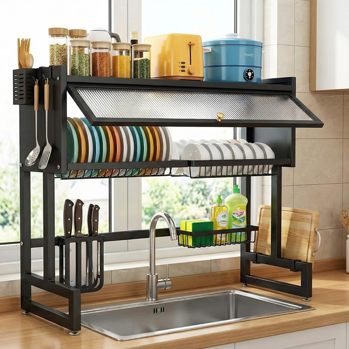 Escurridor Secador De Platos Loza 2 Niveles Cocina Metálico