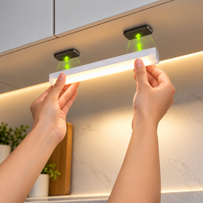 Luz Led Barra Magnética Sensor Movimiento Recargable 20 Cm