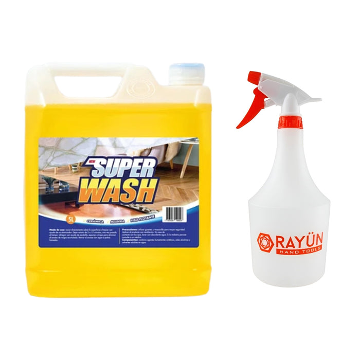 Pack Super Wash Limpiador De Pisos 5l + Pulverizador Rociado