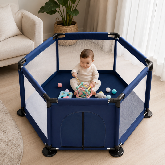 Corral Bebes Infantil Hexagonal Seguridad Niños Plegable