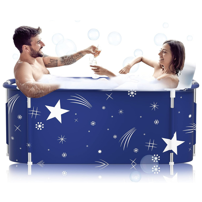Bañera Plegable Portátil Adultos Y Niños Balde Spa 120×55cm