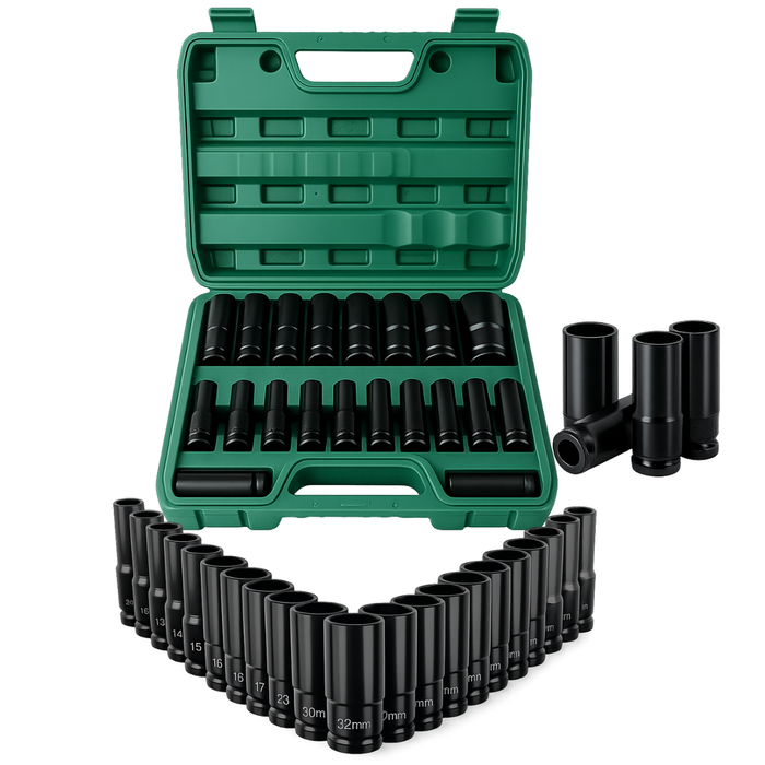 Set 20 PZS Juego De Dados Allen Llaves  de Vasos 1/2 Herramientas Mecánicas Klac Tools Market