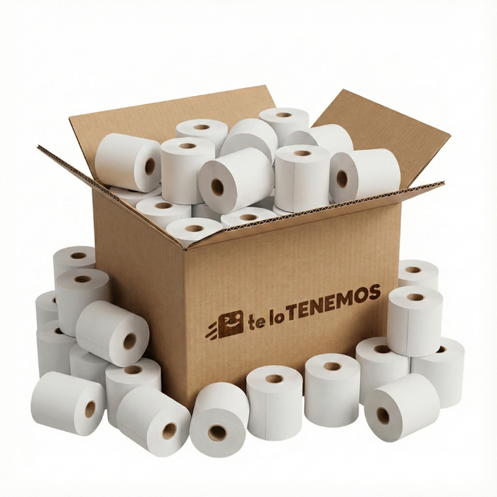 Pack 200 Rollo Papel Térmico 50x55mm Pos Transbank 16,5mts Blanco