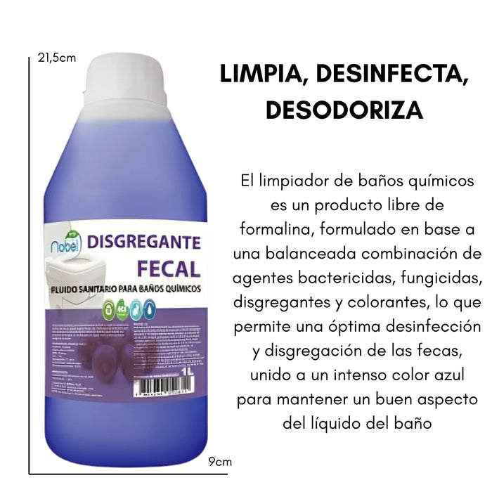 5 Disgregante Liquido Baño Quimico Camping 100 Biodegradable