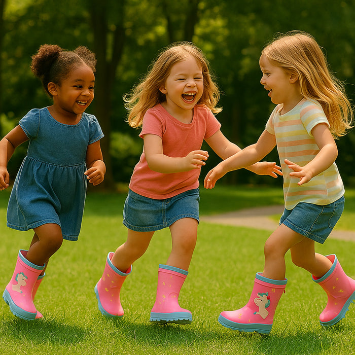Botas Impermeables Para Niñas De Plástico Antideslizante