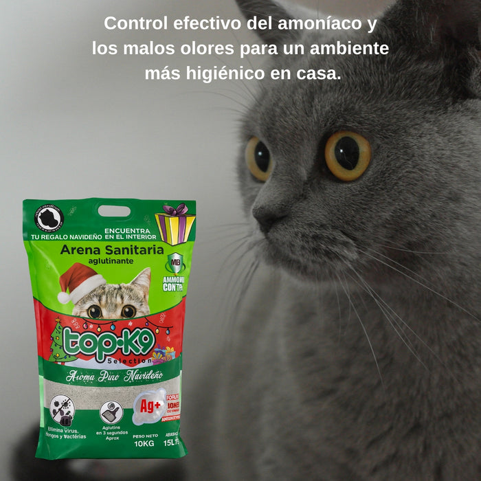 Arena Aglutinante Topk9 10kg Edición Navidad + Gorro