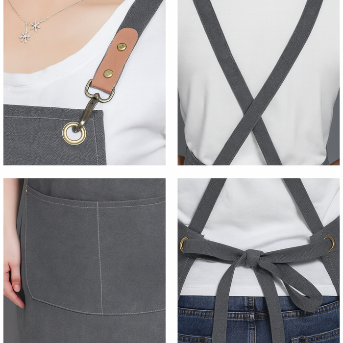 Pechera Delantal Cocina Barbacoa Parrilla Premium Peluquero Negro Batman Gris