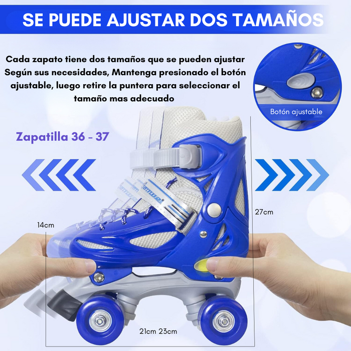 Patines Roller 4 Ruedas Ajustables Artísticos Para Niños