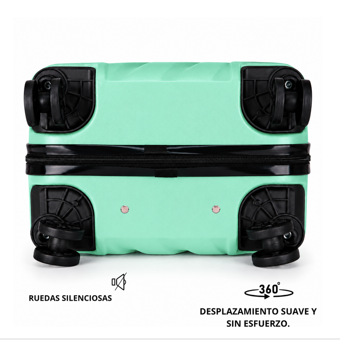 Maleta Cabina De 10 Kg Equipaje Chica Ruedas Viajes Avión - Verde