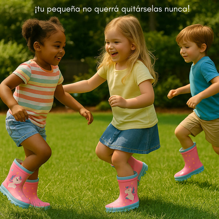 Botas Impermeables Para Niñas De Plástico Antideslizante