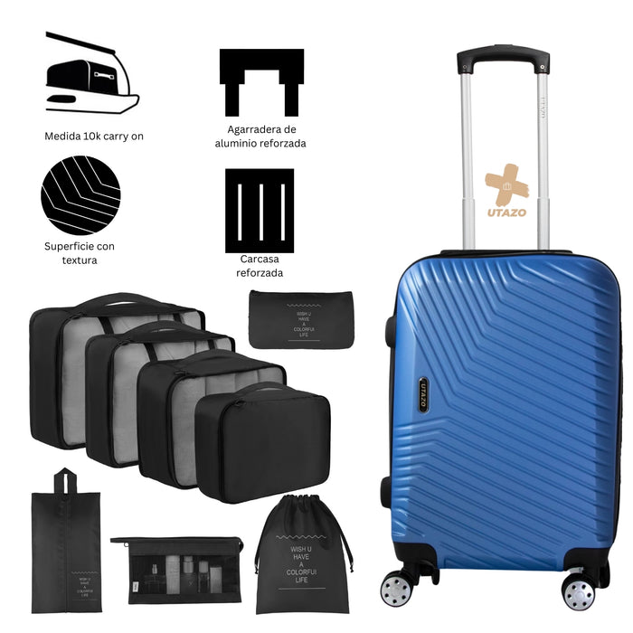 Maleta Cabina Utazo Carry On 10kg + Set Bolsa Organizadora