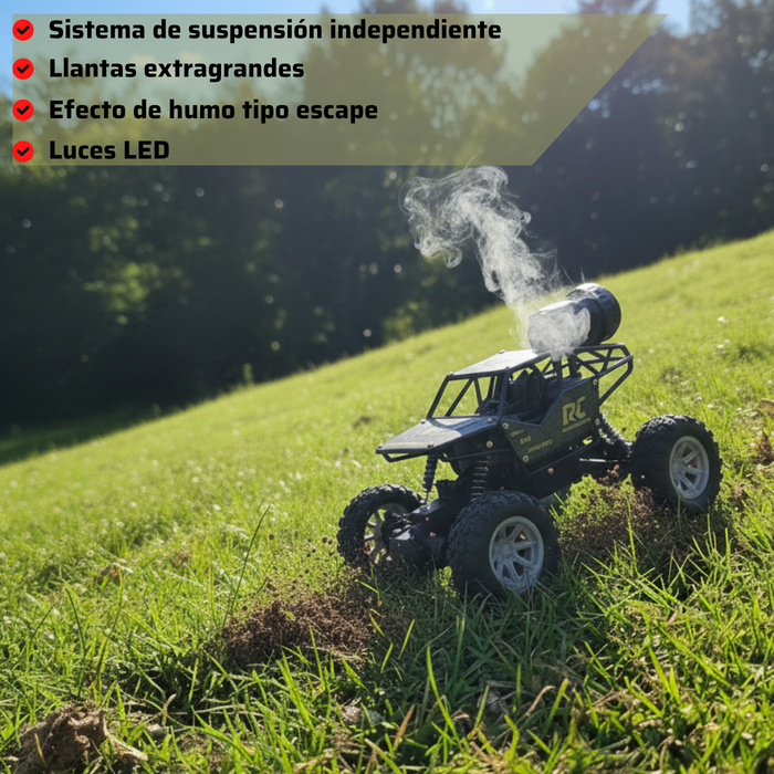 Auto Control Remoto Rock Crawler 2.4 1/18 Rc Humo 4x4