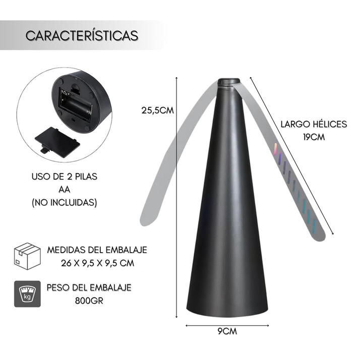 Repelente De Moscas Portátil Pilas Tipo Ventilador