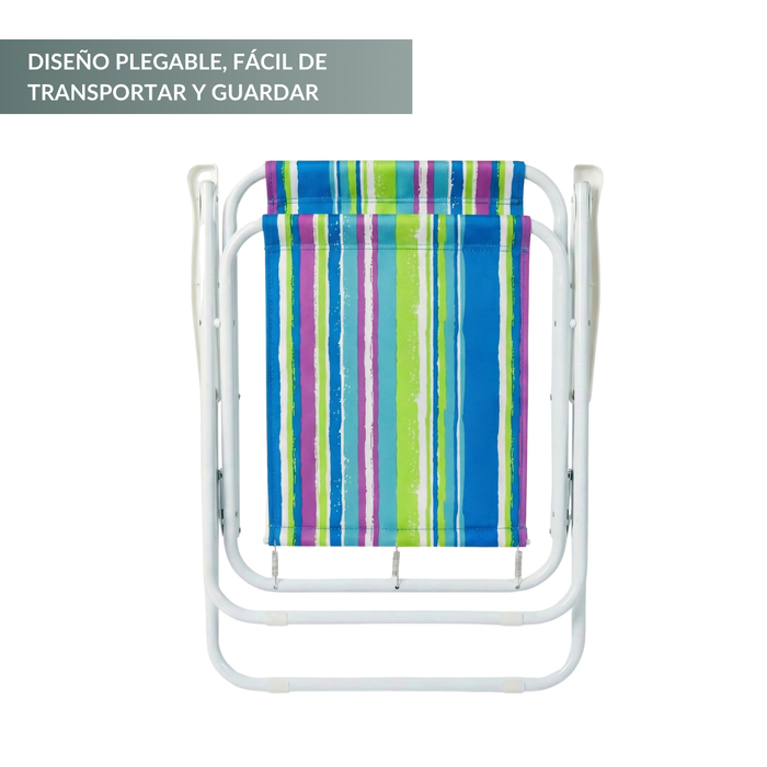 Silla Camping Plegable Playa Piscina Portátil Exteriores Amarillo