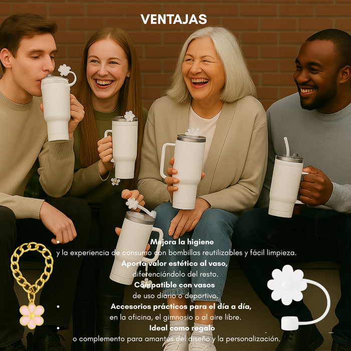 Accesorios Para Vaso Térmico Decoración Universal Bombilla