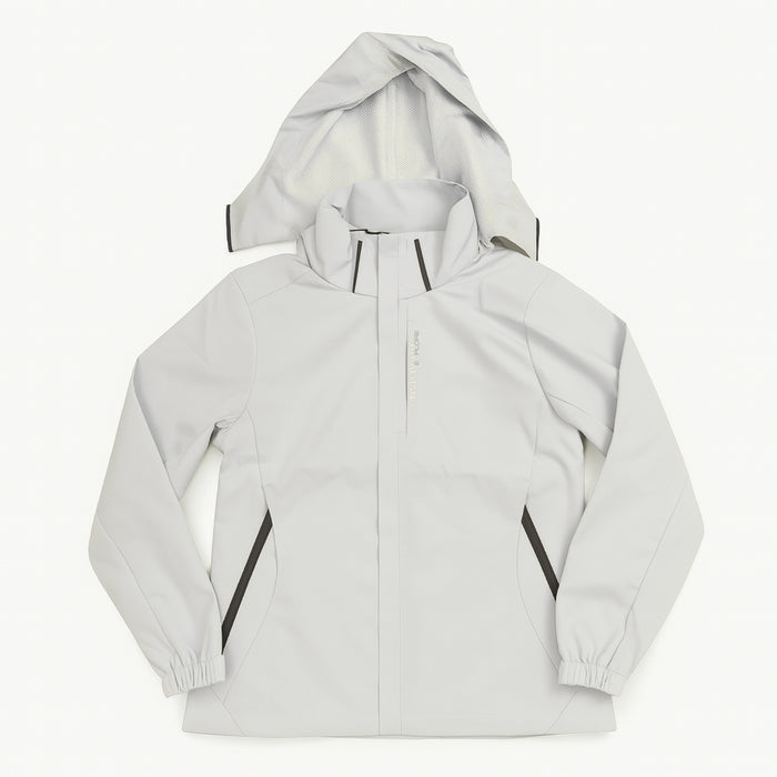 Chaqueta Corta Viento Termica Impermeable Transpirable Mujer Con Gorro Cierre Metalico