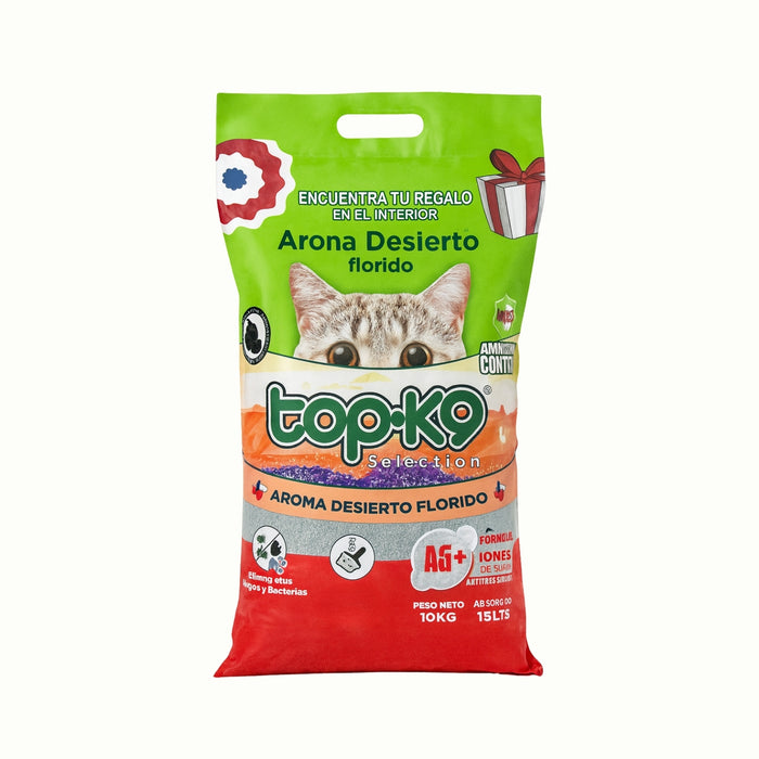 Arena Aglutinante Topk9 10kg Desierto Florido Bentonita