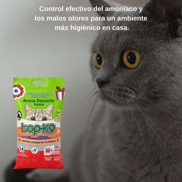 Arena Aglutinante Topk9 10kg Desierto Florido Bentonita