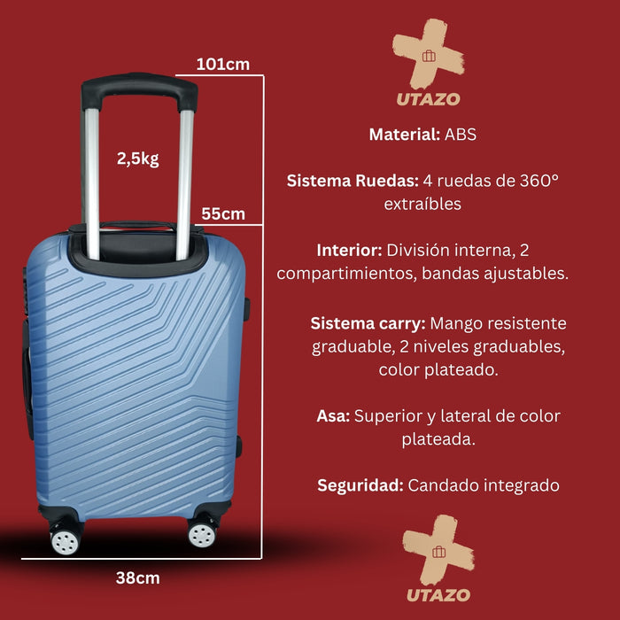 Maleta Cabina Utazo Carry On 10kg + Set Bolsa Organizadora