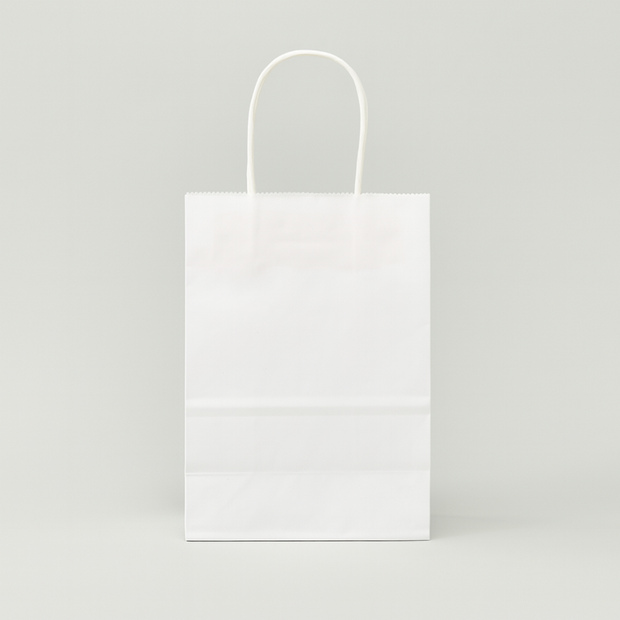 12 Bolsas De Papel Kraft Con Asa 15x21x16cm Colores Liso