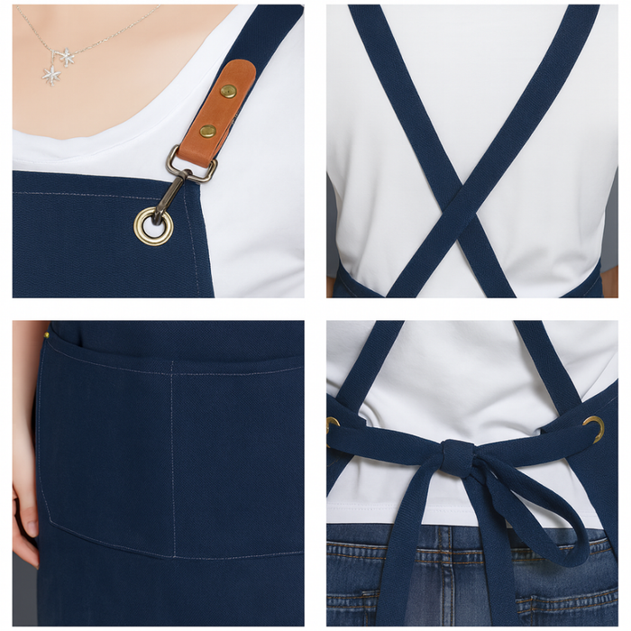 Pechera Delantal Cocina Barbacoa Parrilla Premium Peluquero Negro Batman Azul Marino