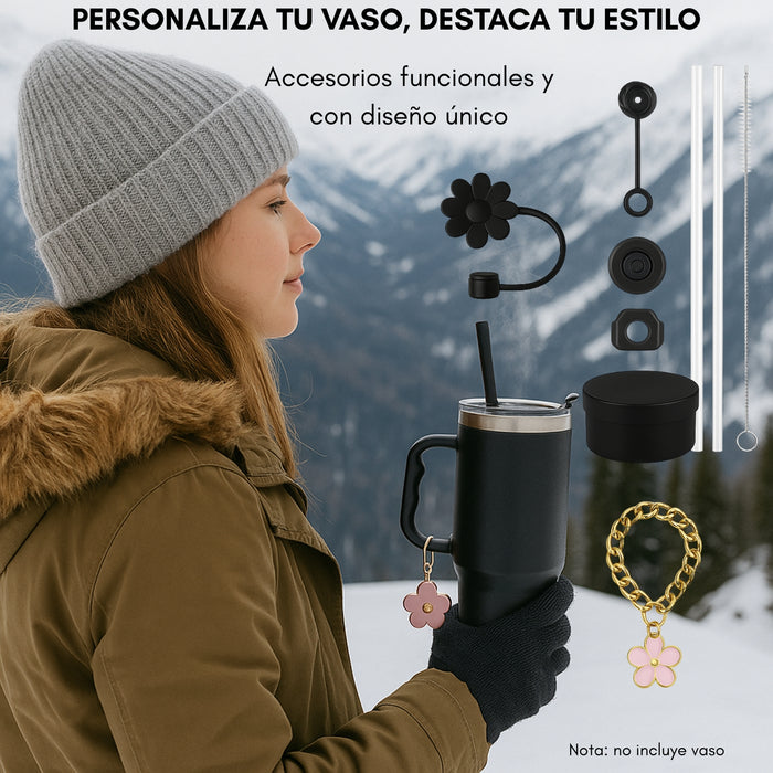 Accesorios Para Vaso Térmico Decoración Universal Bombilla 9 Accesorios