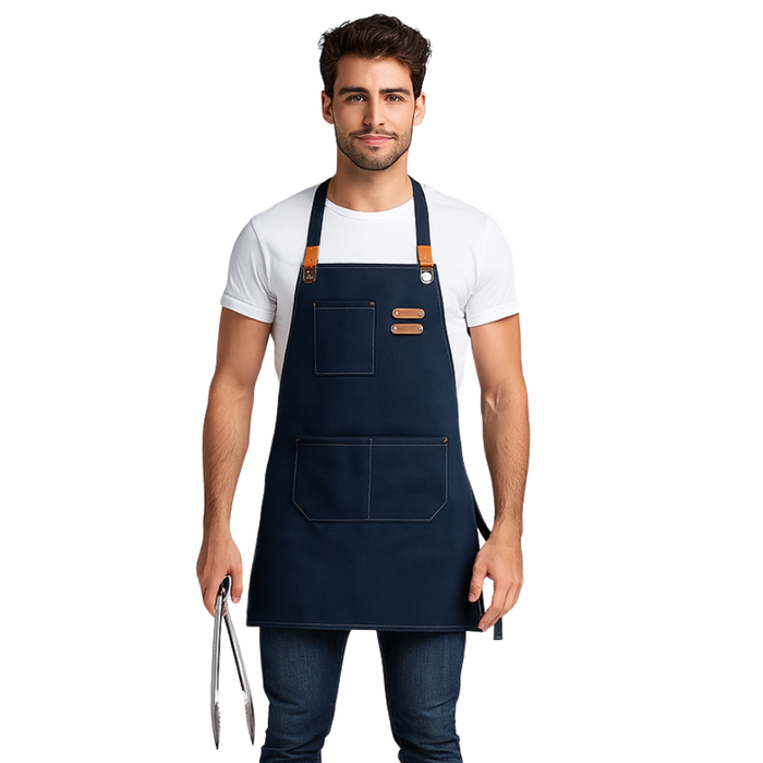 Pechera Delantal Cocina Barbacoa Parrilla Premium Peluquero Negro Batman Azul Marino