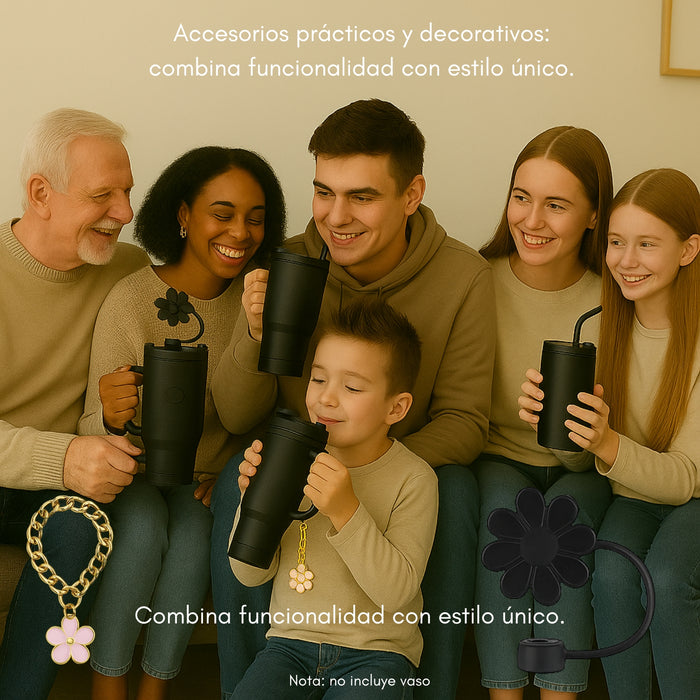 Accesorios Para Vaso Térmico Decoración Universal Bombilla 9 Accesorios