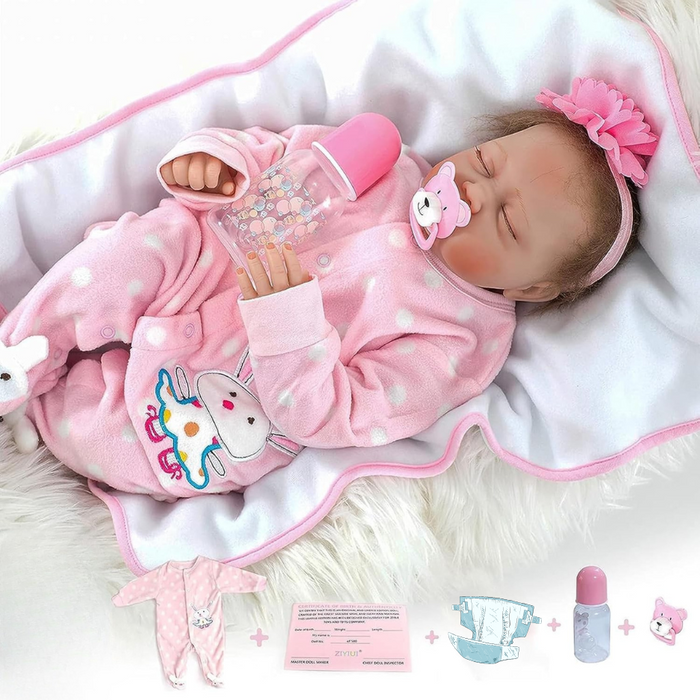 55cm Muñeca De Bebé Reborn Bebe Niña De Silicona Y Algodón