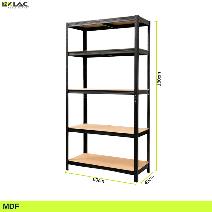 Estante Rack Métalico 180x90x40 Estanteria Repisa Mdf Klac