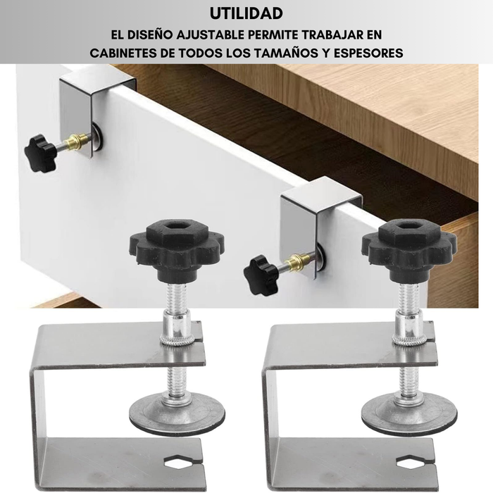 2 Abrazaderas Para Instalación Frontal De Cajón 2mm