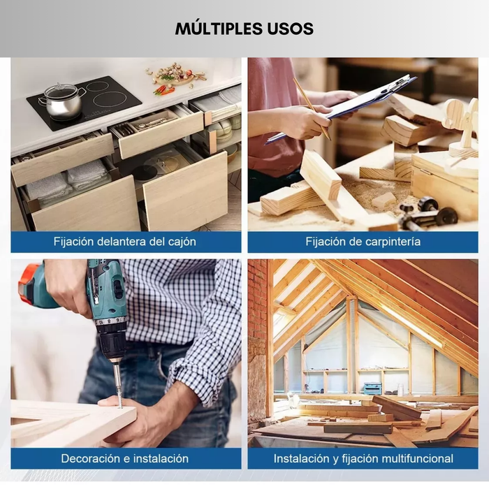 2 Abrazaderas Para Instalación Frontal De Cajón 2mm