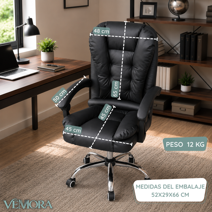 Silla De Escritorio Ejecutiva Reclinable Acolchado Premium