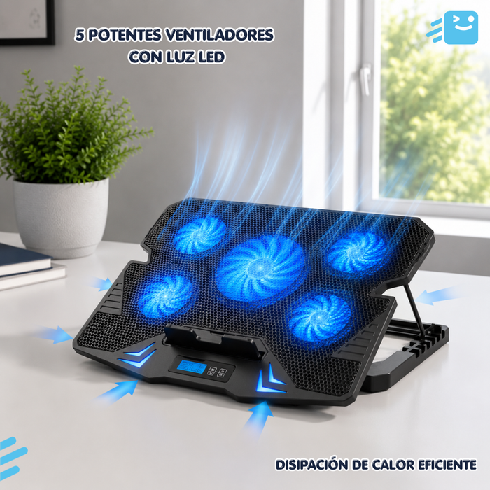 Base Ventilador Notebook Enfriador Gamer Laptop 15.6,16,17