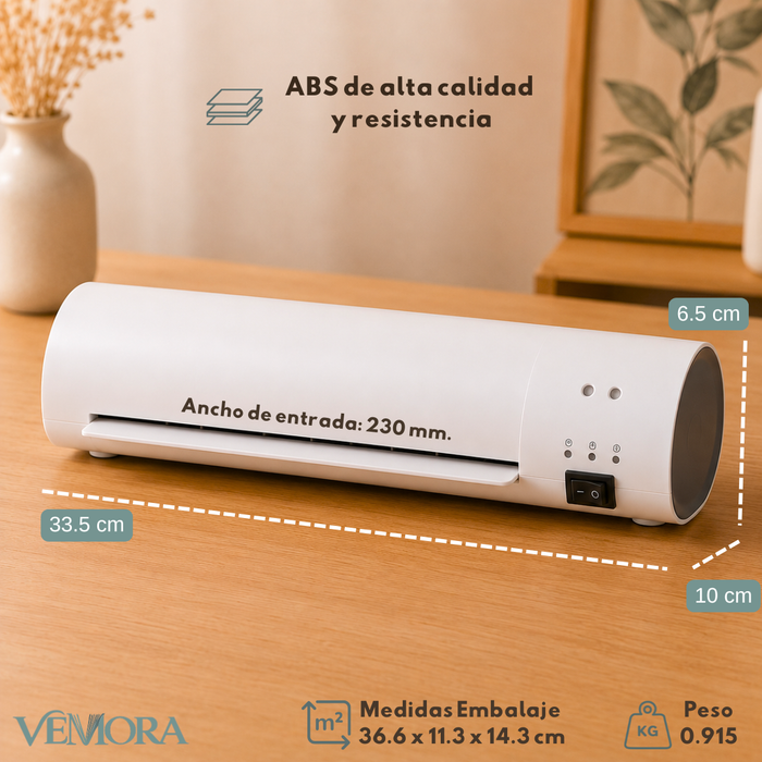 Termolaminadora Plastificadora A4 Con 300 Micas Plastificar