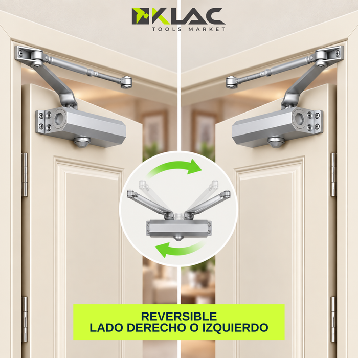 Brazo Hidráulico Puerta 45 A 120kg Cierra Puertas Automático