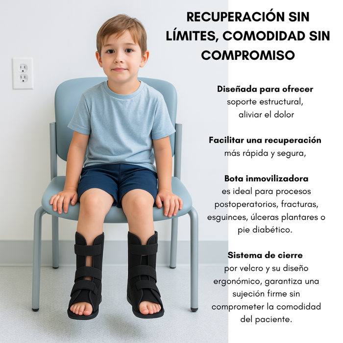Bota Ortopedica Inmovilizadora Corta Tobillo Ambidiestra Para Ninos y Niñas