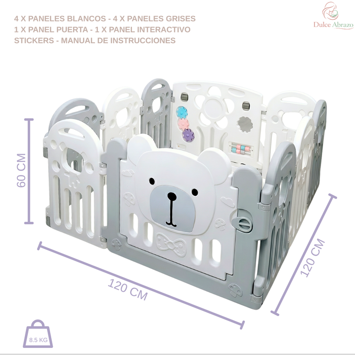Corral Bebé Plegable Infantil Reja Seguridad Niños 120x120cm