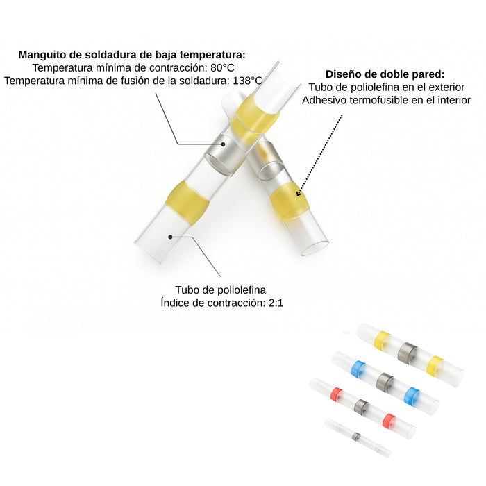 500pcs Terminales Aislados De Cable Conectores De Terminal