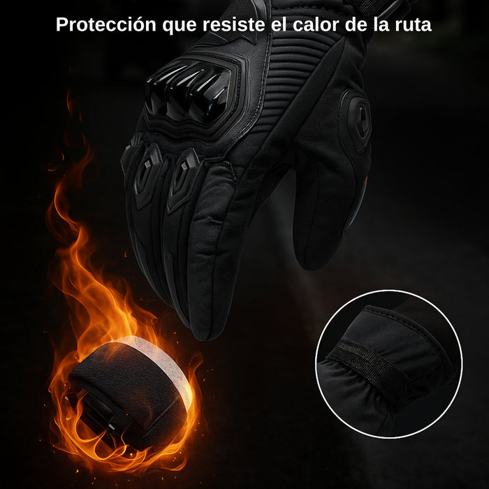 Guantes Moto Motociclista Protección Invierno Pantalla Táctil Antideslizantes