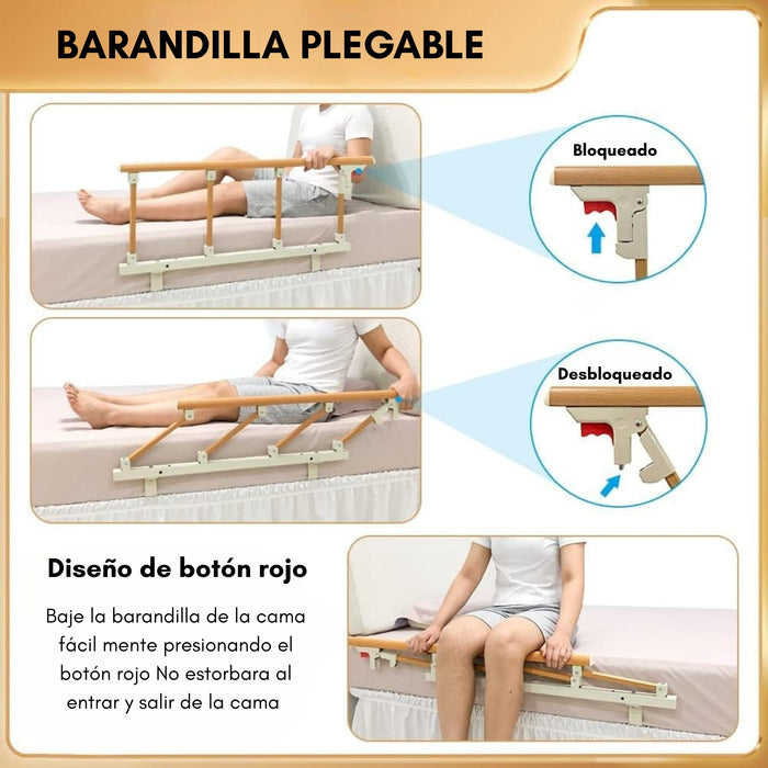 Baranda De Cama Lateral Anticaída Para Cuidado Adulto Mayor