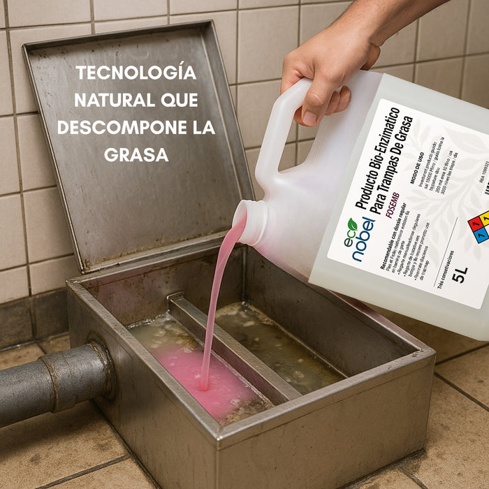Limpiador Mantencion Trampa De Grasa Bioenzimatico 5 Lt