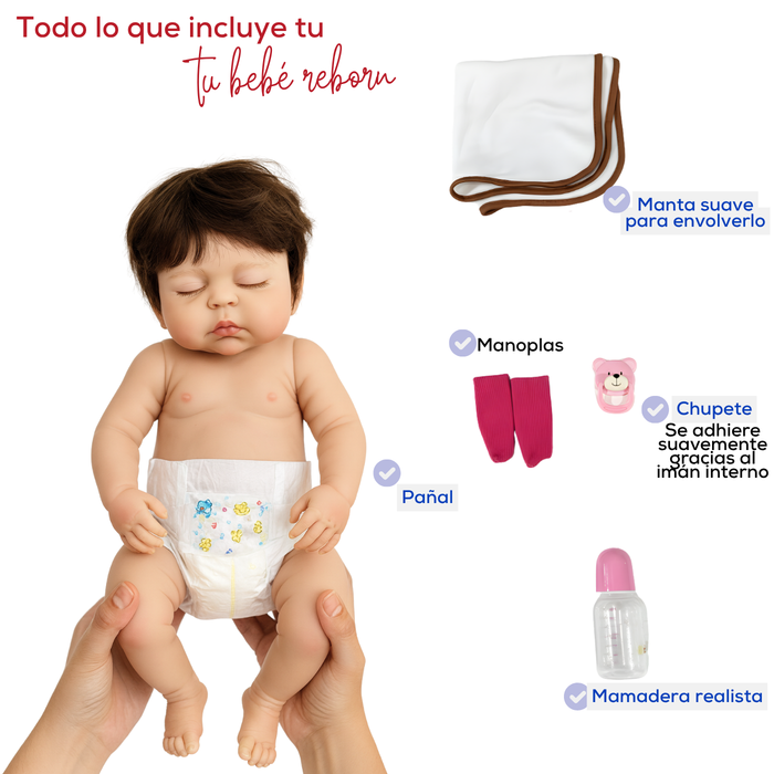Muñeco Bebé Reborn Marinero Silicona Realista Con Accesorios