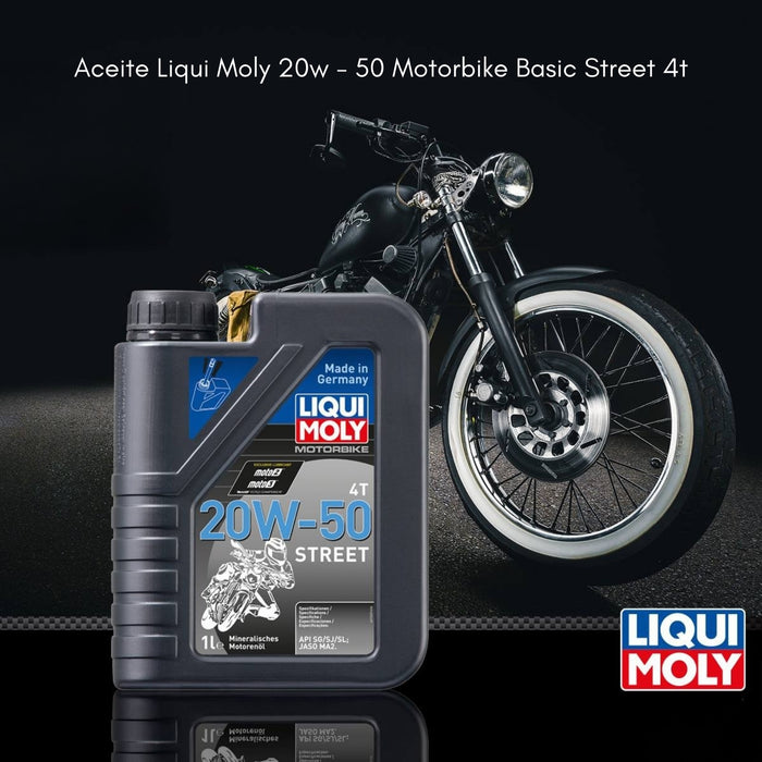 Aceite Liqui Moly 20w - 50 Motorbike Basic Street 4t