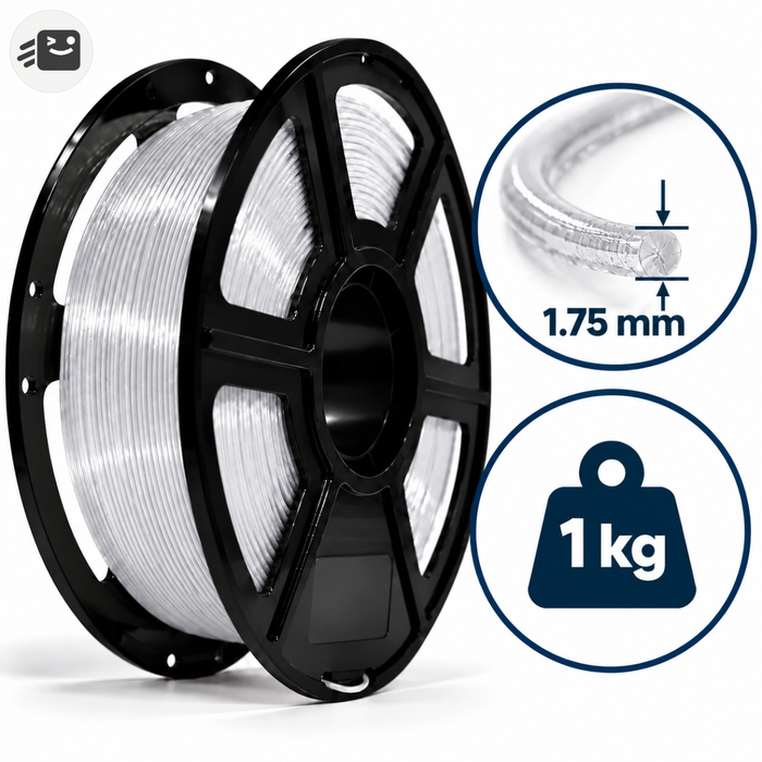 Filamento Pla Para Impresión 3d 1.75mm 1 Kg Color Transparente