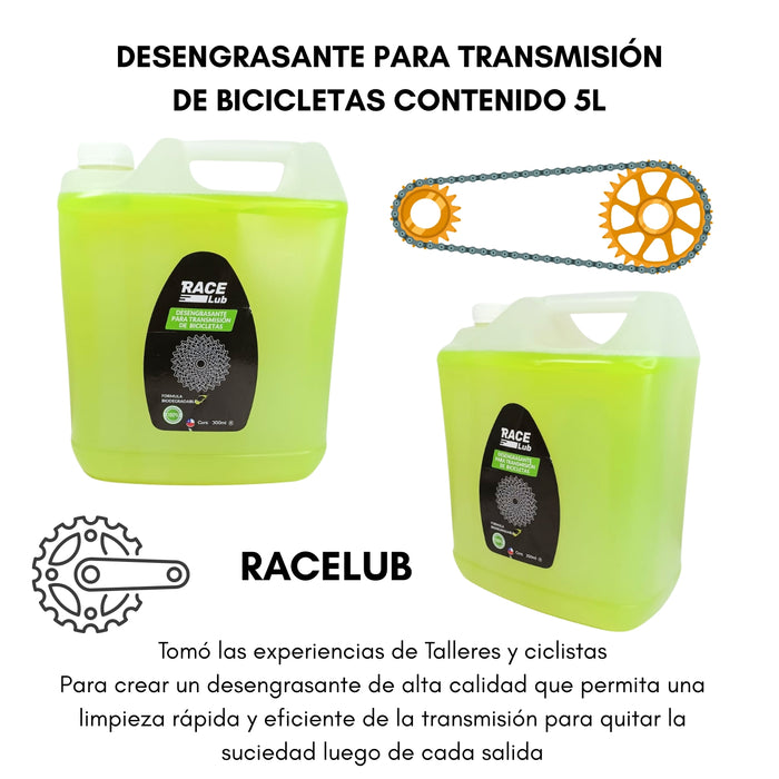 Limpiador Desengrasante Para Cadenas Bicicletas Racelub 5lt