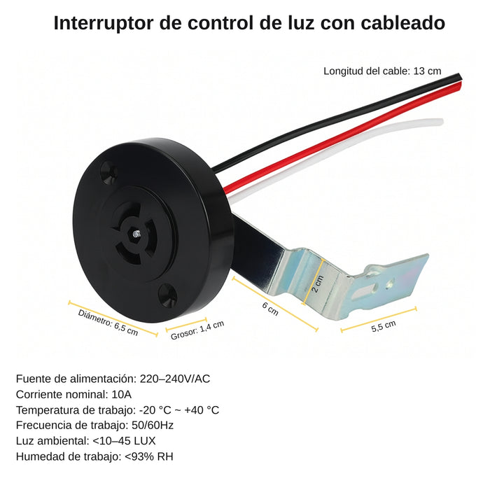 Fotocelda Control De Luminaria Con Base 220v 10a