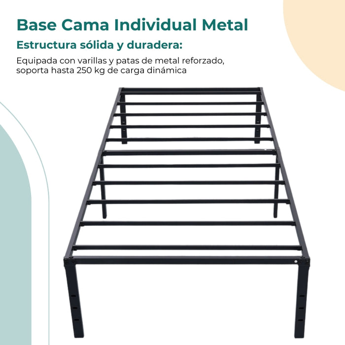Base De Cama Metalica De 1 Plaza Cama Individual Telotenemos