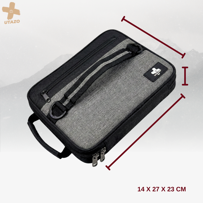 Lonchera Térmica Impermeable Correa Ajustable Expandible Gris